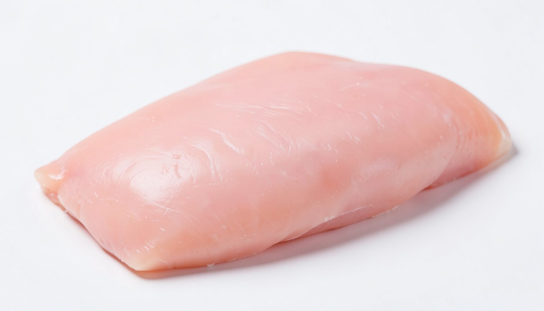 Boneless skinless chicken breast without inner fillet, pale pink and smooth